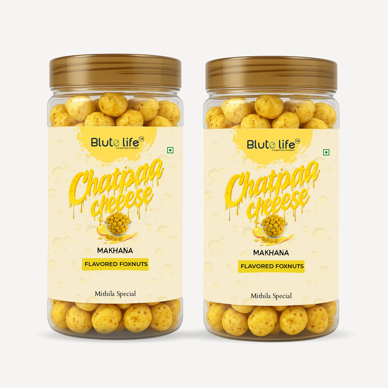 Blute Life Roasted/Flavored Cheese & Herbs Makhana | High In Protein | Fibre & Calcium | 80Gm
